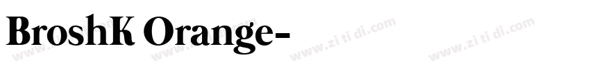 BroshK Orange字体转换
